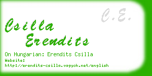 csilla erendits business card